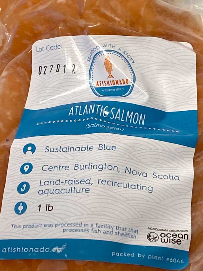 sustainable blue salmon is based in nova scotia and farms their salmon on land without antibiotics